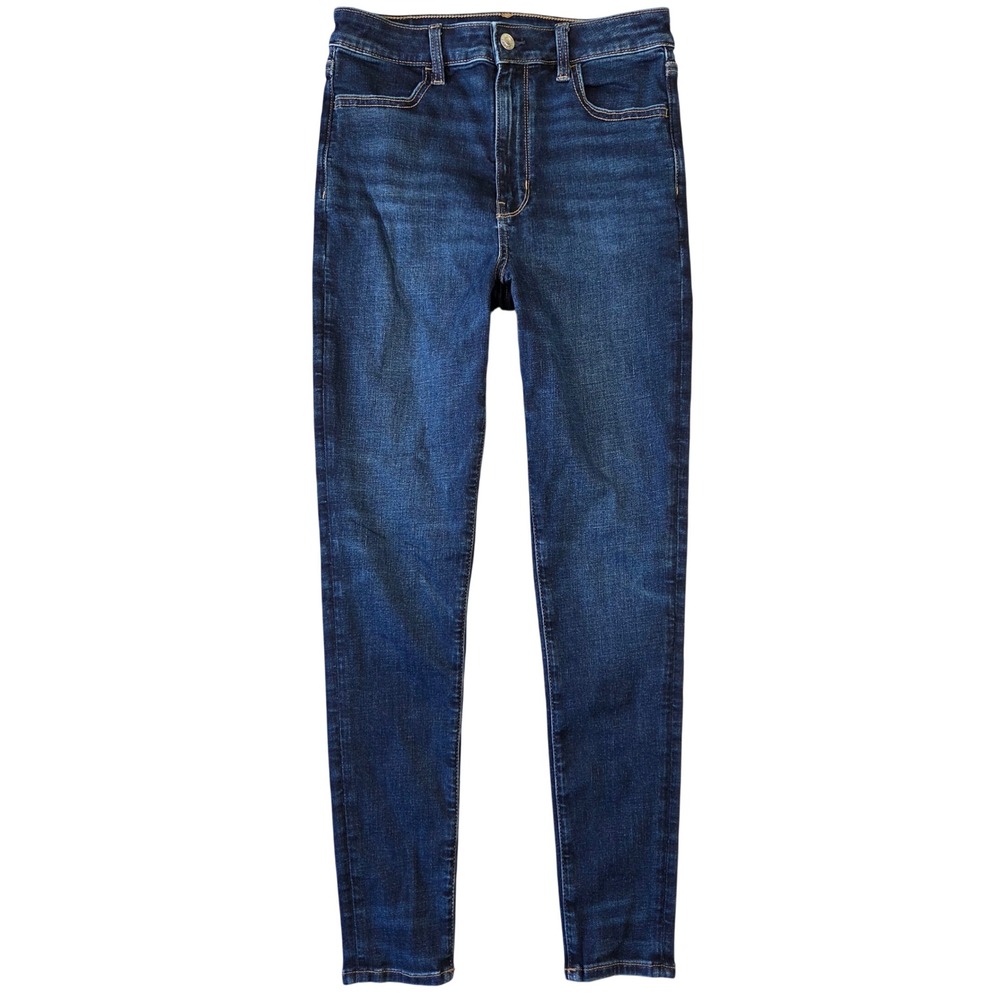 American Eagle Super High Rise Jegging Dark Wash Skinny Jeans Womens 28 Preppy‎